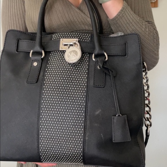 Michael Kors Studded Hamilton and Matching Wallet - Picture 2 of 3